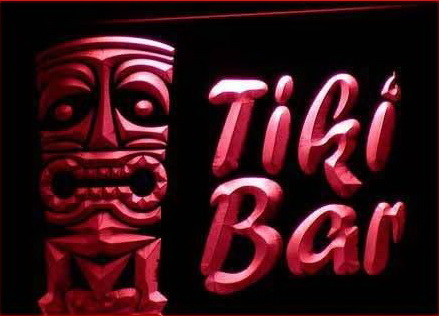 Best Tiki Bar Mask Pub Club Neon Light Sign